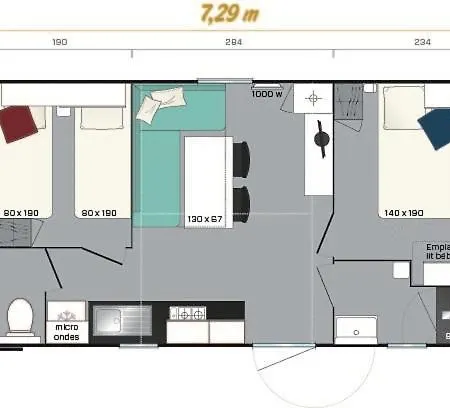 キャンプ場 Camping La Route Blanche Bréville-sur-Mer